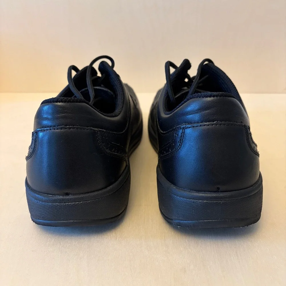 Orthofeet Dress Shoe Men 12 Extra Wide 4E Black Leather Orthopedic Oxfords